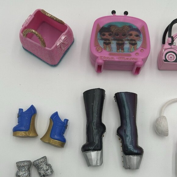 OMG LOL Surprise Doll Accessories Clothes Shoes Purses Cups Mixed 56 pc Lot - Picture 2 of 13